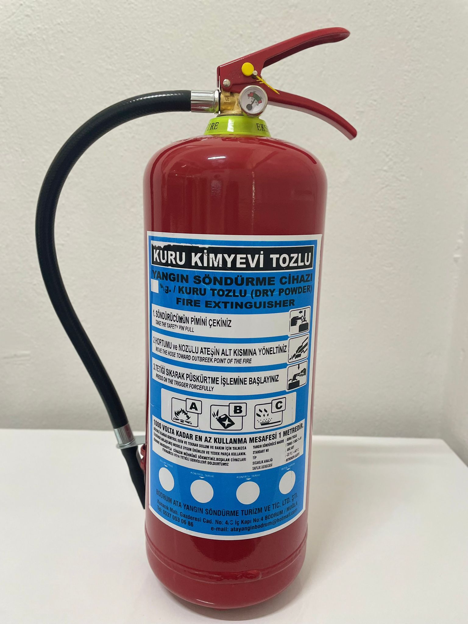 6kg Kuru Kimyevi Tozlu (KKT) Yangın Söndürme Cihazı